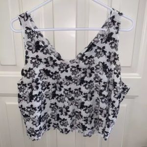 Topshop Floral Cropped Tank Top Women’s US Size 12